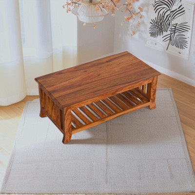 KARGAN Solid Wood Beautiful Coffee Table For Living Room/ Restaurant/ Hotel/ Office Solid Wood Coffee Table(Finish Color - Honey, DIY(Do-It-Yourself))