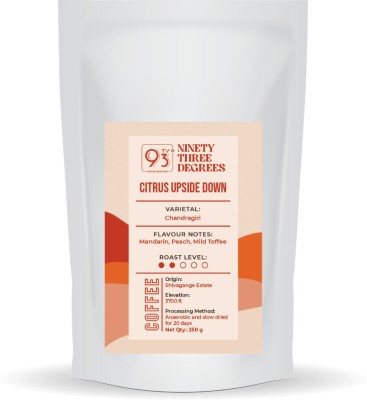 93 TY Degree Coffee Roasters Citrus Upside Down V60 Coffee / Flavour Notes:Mandarin, Peach, Mild Toffee Roast & Ground Coffee(250 g)