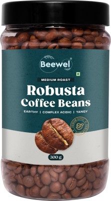 Beewel Robusta Coffee Beans - 300gms, Speciality grade, Medium roasted whole beans Coffee Beans(300 g)