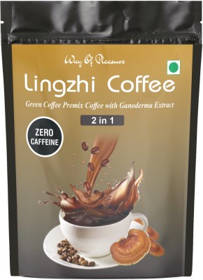 Way Of Pleasure LINGZHI COFFEE 2 in 1 (Premix coffee with Ganoderma Extract) With Zero Caffeine Instant Coffee(50 g, Green Coffee Flavoured)