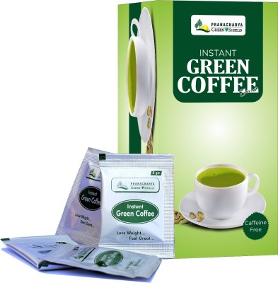 Pranacharya Greenshield Instant Green Coffee Weight Loss Sachet | Natural Flavor | Caffeine Free | 20 Sachets Instant Coffee(40 g, Green Coffee Flavoured)