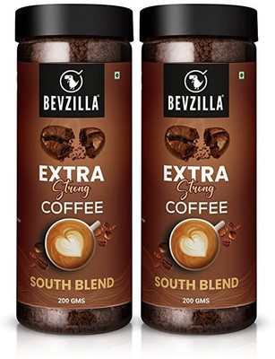 Bevzilla Pack of 2 South Blend Dark Roast Instant Coffee(2 x 200 g, Chicory Flavoured)