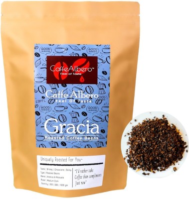 Caffe Albero Gracia Extra Course Groundd Medium Dark Roast & Ground Coffee for Cold Brew Roast & Ground Coffee(500 g, Chocolate, Hazelnut, Caramel, Nut Flavoured)