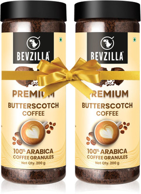 Bevzilla Pack Of 200 Gram x 2 Instant (Butterscotch) Coffee Powder Instant Coffee(2 x 200 g, Butterscotch Flavoured)