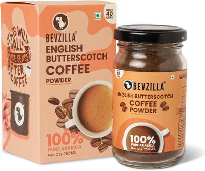 Bevzilla Powder 75 Gms Butterscotch – Premium Arabica Instant Coffee (75 G, Butterscotch Flavoured) For Rs. 199 @ 47 %