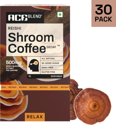 Ace Blend Reishi SHROOM COFFEE™ | 30 serves | Relax | Deep Sleep | Cold/Hot Brew Instant Coffee(210 g)