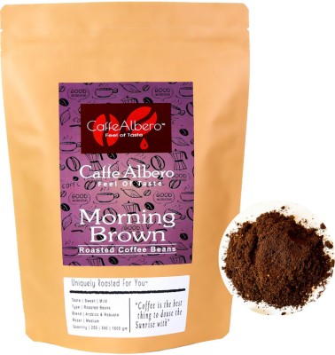 Caffe Albero Morning Brown Fine Ground Medium Roast& Ground Coffee for Espresso Machine Roast & Ground Coffee(500 g, Caramel, Pure, Chocolate Flavoured)
