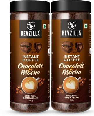 Bevzilla 200 Gram x 2 Instant (Choco-Mocha) Coffee Powder Instant Coffee(2 x 200 g, Assorted Flavoured)