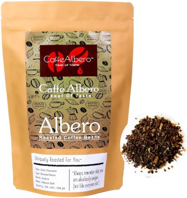 Caffe Albero Albero Course Ground Medium Dark Roast & Ground Coffee for FrenchPress Roast & Ground Coffee(0.25 kg, Dark Chocolate, Almond, Assorted Flavoured)