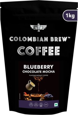 Colombian Brew Blueberry Chocolate Mocha, No Sugar Vegan, 1kg Hotel Pack Instant Coffee(1000 g, Hazelnut Flavoured)