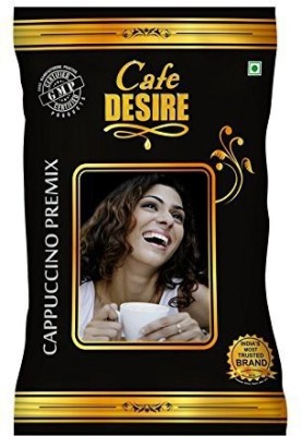 CAFE DESIRE Cappuccino Premix 1Kg | Makes 80 Cups | 3 in 1 | Use Manually - Just add Hot Water | Also Suitable for Vending Machines Instant Coffee(1 kg, Vanilla Flavoured)