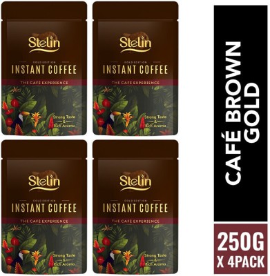 Stelin Café Brown 250 Grams Combo Instant Coffee(4 x 0.25 kg, Pure Flavoured)