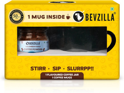Bevzilla Instant Coffee Classic Premium Edition Pack- 1 Coffee Mug, Makes up to 25 cups Instant Coffee(50 g)