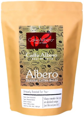 Caffe Albero Albero Extra Course Grounded Medium Dark Roast & Ground Coffee for Cold Brew Roast & Ground Coffee(500 g, Dark Chocolate, Almond, Caramel Flavoured)