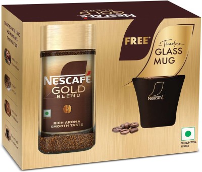 Nescafe Gold Instant Coffee Powder ( Free Glass Mug ) Instant Coffee(100 g)