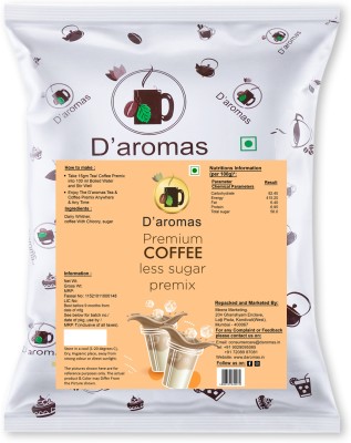 D'aromas Low Sugar Coffee Premix 1kg|Instant Coffee Chicory Mix Ideal for Vending Machine Instant Coffee(1 kg)