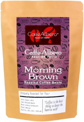 Caffe Albero Morning Brown Medium Roast Coffee Bean Coffee Beans(250 g, Caramel, Chocolate, Pure Flavoured)