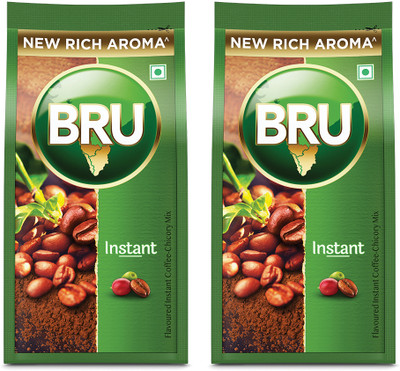 BRU Instant Coffee 200 g Instant Coffee(2 x 100 g, Caramel Flavoured)