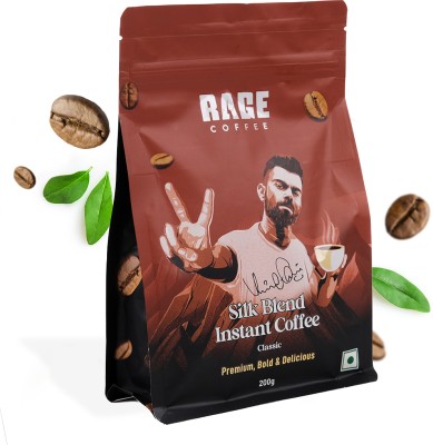 RAGE Premium Silk Blend Classic - 200 Gm | 100% Pure Arabica Beans Instant Coffee(200 g)