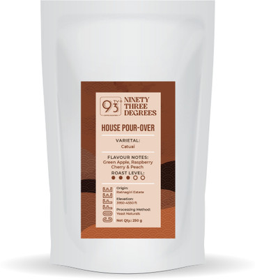93 TY Degree Coffee Roasters House Pour-Over Cold Brew Coffee/Flavour: Green Apple Raspberry Cherry,& Peach Roast & Ground Coffee(250 g)