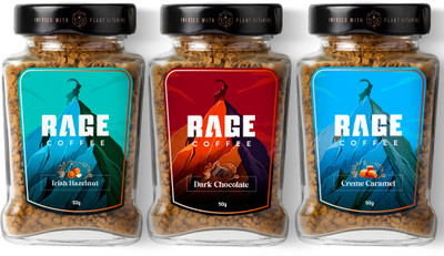 RAGE Coffee Combo Pack of 3 - Irish Hazelnut & Dark Chocolate & Creme Caramel Flavoured Coffee 50 Gms Each Instant Coffee(3 x 50 g, Hazelnut Flavoured)