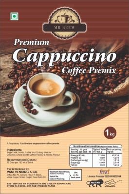 mr brew Premium Cappuccino Coffee Premix Instant Coffee(1 kg, Chocolate Flavoured)