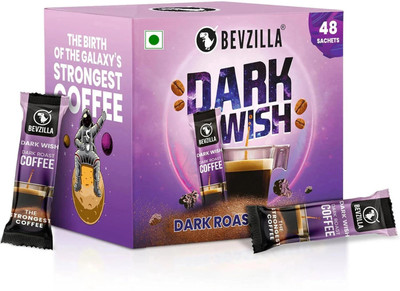 Bevzilla Dark Wish(Dark Roast) Instant Coffee Powder Box - 48 Sachets Instant Coffee(48 x 2 g)