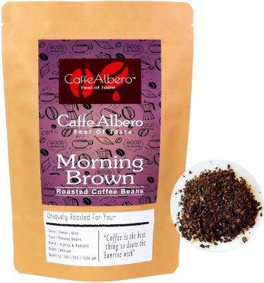 Caffe Albero Morning Brown Extra Course Groundd Medium Roast & Ground Coffee for ColdBrew Roast & Ground Coffee(250 g, Caramel, Chocolate, Assorted, Nut Flavoured)