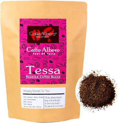 Caffe Albero Tessa Medium Fine Groundd Medium Roast &Ground Coffee for Moka Pot & Aeropress Roast & Ground Coffee(500 g, Hazelnut, Nut, Almond Flavoured)