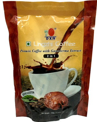 DXN LINGZHI COFFEE 2 in 1 (Premix coffee with Ganoderma Extract) 20 sachet of 5g each Instant Coffee(20 x 5 g)