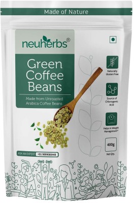 Neuherbs Green Coffee beans for Weight Loss(Unroasted Beans) Instant Coffee(400 g)