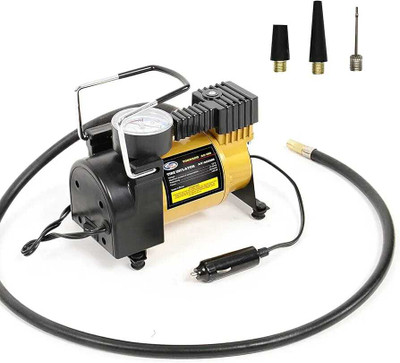 HeavyDuty Air Compressor 12V DC Cooper Winding 150 psi Tyre Air Pump for Car & Bike