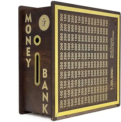 Vinayak Smart Money Saving Coin Bank for Daily Savings Coin Bank(Brown)