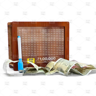 YaY Play Money Saving Piggy Bank ,Wooden Piggy Bank with Easy Tracking of Savings Coin Bank(Brown) deal from flipkart