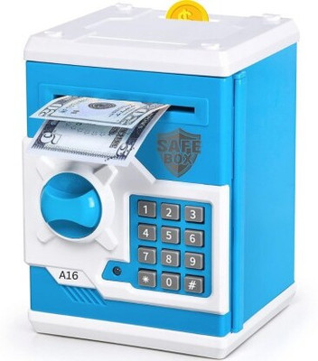 Tenmar ATM Safe Kids Piggy Saving ATM Bank with Electronic Lock Coin Bank for Kids A8 Coin Bank(Multicolor)