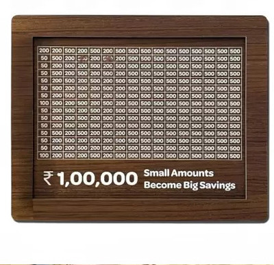 SHYAM CRAFT Compact Money Storage Piggy Bank Box Coin Bank(Brown)