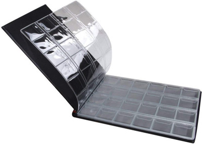 IndiRocks 240 Pockets Coin Holder Collection Coin Storage Album Book for Collectors Coin Bank(Black)