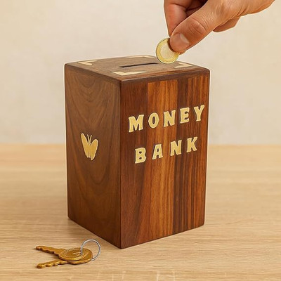 INDIAN CRAFTSMEN MoneyBox1 Coin Bank(Brown)