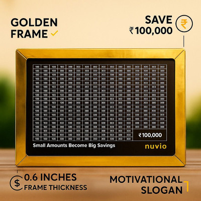 NUVIO Wooden Bank with Manual Counter | Money Saving Box for Cash and Coins Coin Bank(Brown)