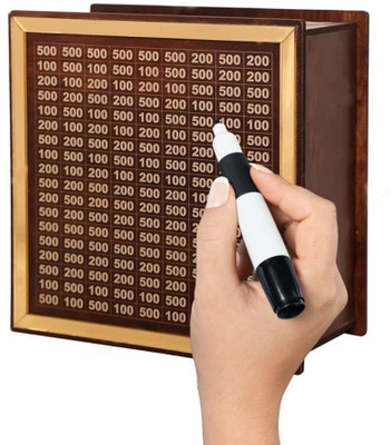 HouseofAD Handcrafted Wooden Coin Bank for Secure Cash Storage-M1 Coin Bank(Brown)