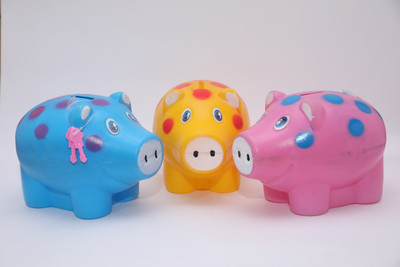 Manav Enterprises Piggy Money Bank Combo Of 3 Coin Bank(Multicolor)