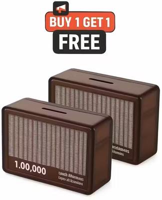 VANSHIKA ART Wooden Money/Piggy Bank,Savings Challenge Box,Wooden Savings Box Coin Bank Coin Bank(Black)