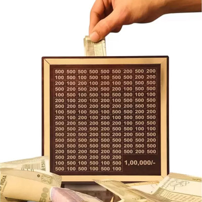 Balaji bazaar Money Bank Chandan Wood Wooden Piggy Bank for Kids & Adults Coin Bank(Brown)