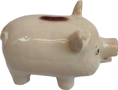 BALAJI ART Piggy Bank Coin Saving | Money Saving Bank Coin Bank(White)