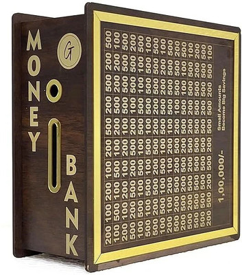 Shivucrafts Smart Money Saving Coin Bank for Daily Savings Coin Bank(Brown)