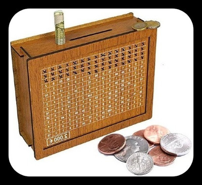 HouseofAD Money saving bank for kinds 163-M1 Coin Bank(Brown)