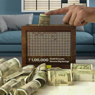 Impexlabh Classic brown wooden money-saving box for all your savings Coin Bank(Brown)