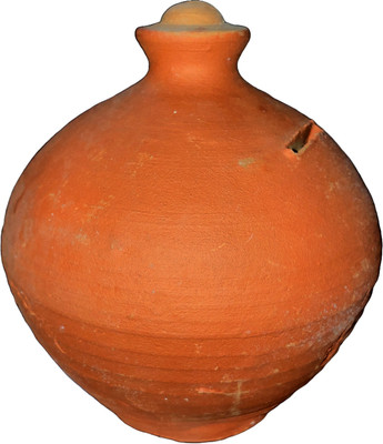 JKB TRADERS Clay Mitti ka Gullak/Clay Coin Saving Pot/Coin Bank/Piggy Bank (Pack of 1) Coin Bank(Brown)