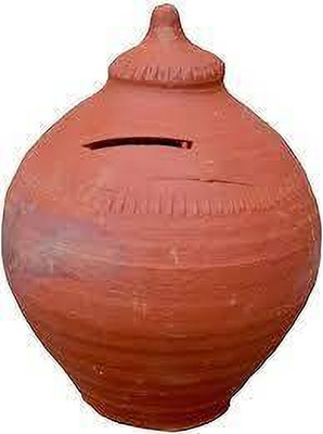 AK traders PACK OF 1 PCS gullak Coin Bank(Brown)