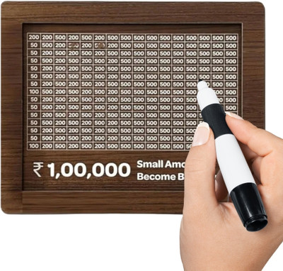 XORTIC DIY Savings Wooden Coin Box with Goal Tracker Coin Bank(Brown)
